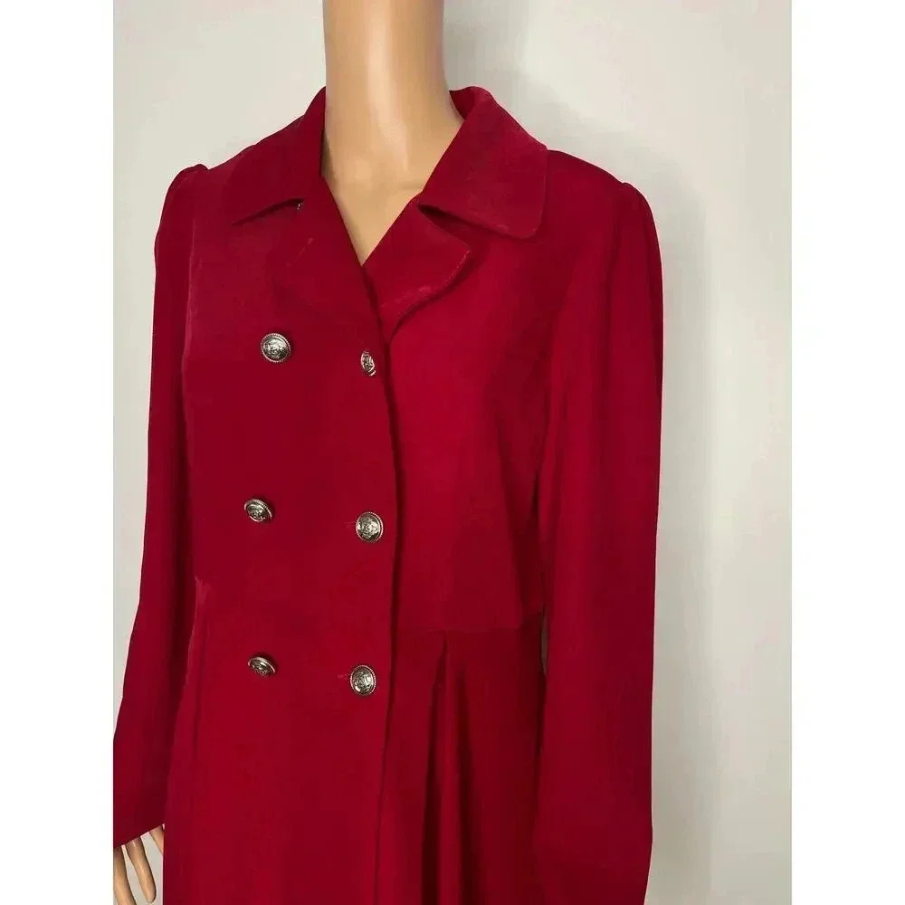 Scarlet Darkness Victorian Jacket Vintage Long Steampunk Gothic Coat size M - Picture 4 of 9